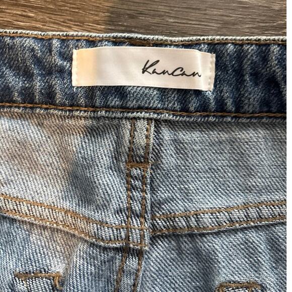 Kancan Distressed Dad Straight Leg Jeans Size 28 - Picture 3 of 6